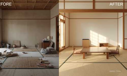 Cleaning service before and after